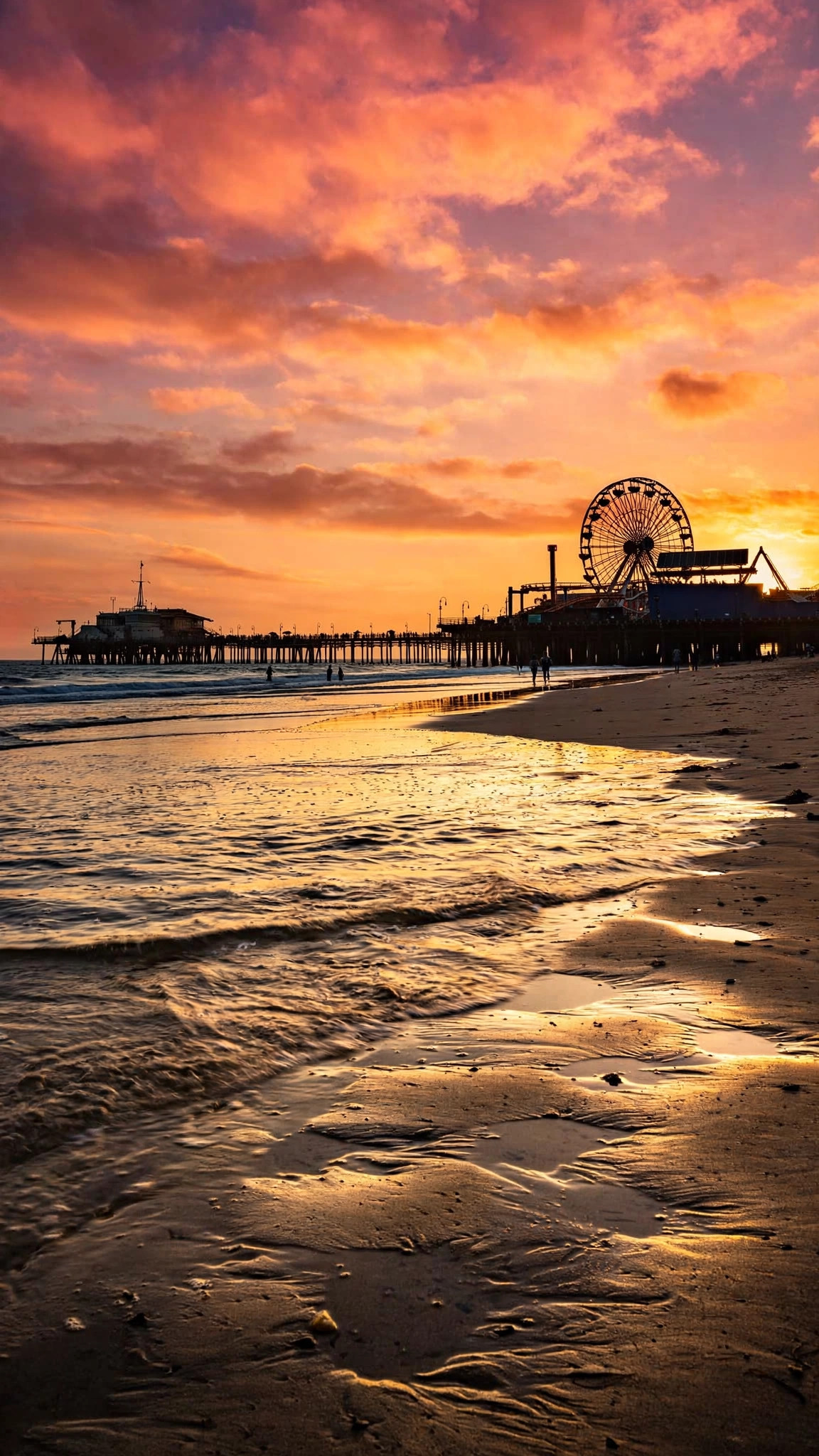 Santa Monica Pier at sunset